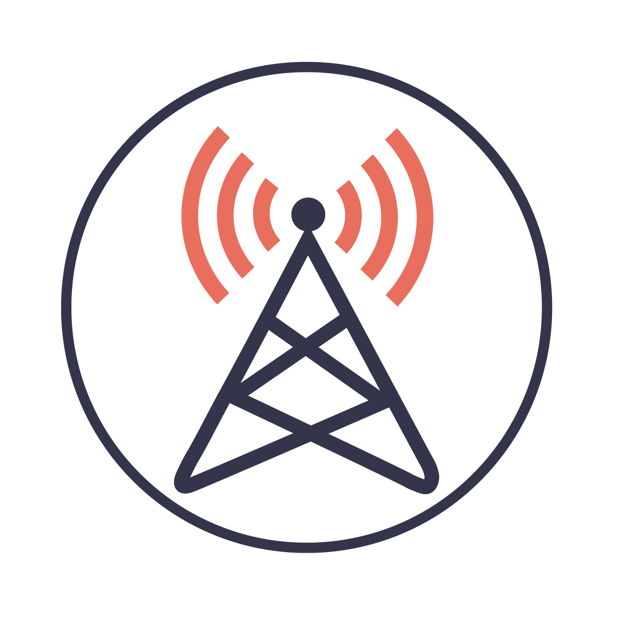 An icon of a transmission line