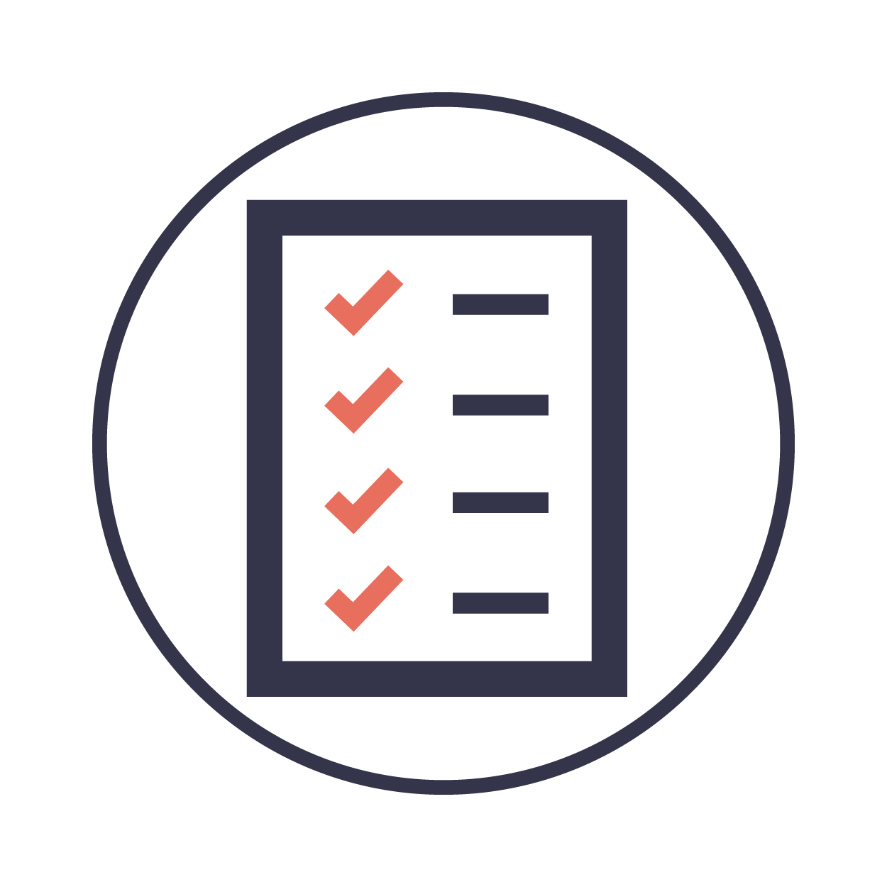 An icon of a checklist